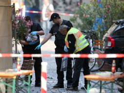 La víspera, un hombre hizo explotar una bomba casera en una plaza de Ansbach; suman 15 personas heridas. AFP / D. Karmann