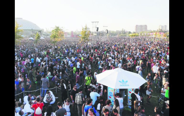 Gran fiesta. Esta edición se realizará en seis escenarios, en el parque O’Higgins. EFE /