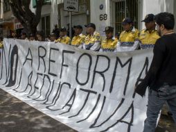 Aspectos del plantón en apoyo a la CNTE. SUN / ARCHIVO