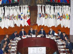 Imagen del foro entre gobernadores y Aurelio Nuño este martes. ESPECIAL /