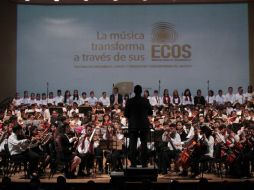 El Teatro Degollado fue la sede del concierto ECOS, además de la entrega de recursos por parte del gobierno del estado. EL INFORMADOR / F. Atilano
