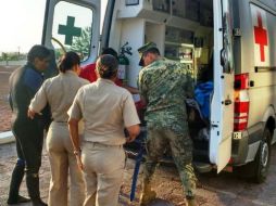 Fue atendido por personal de médicos navales. TWITTER / @GCTamaulipas