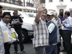 Integrantes de la CNTE a su llegada a la Secretaría de Gobernación para retomar el diálogo. SUN / ARCHIVO