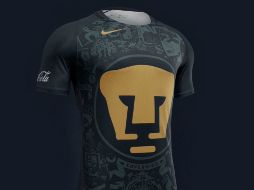 La playera ha sido destacada debido a la conjunción entre los colores del equipo y el mural de la Biblioteca Central de la UNAM. TWITTER / @PumasMX