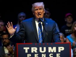 Trump denunció que el senador Bernie Sanders perdió la contienda interna demócrata debido a un 'sistema amañado'. AFP / S. Rice