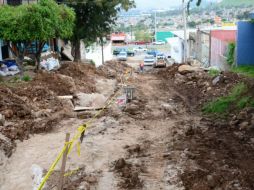 Las obras se realizan en la calle José Figueroa, desde San Fernando hacia San Odilón. TWITTER / @MaElenaLimon_