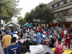 Miembros del Frente Auténtico del Campo en su plantón sobre la avenida Bucareli. SUN / Y. Xolalpa