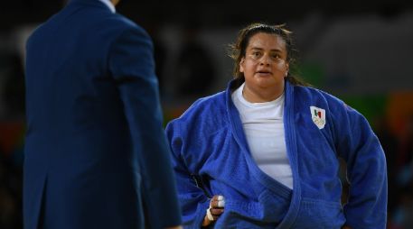 ''Estoy triste por la eliminación, pero también estoy contenta por 16 años de carrera'', expresa la judoca en su despedida. MEXSPORT / O. Aguilar