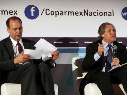 Gustavo de Hoyos (Coparmex) y Luis Almagro (OEA), en la inauguración del Foro Empresarial Iberoamericano Anticorrupción.  /