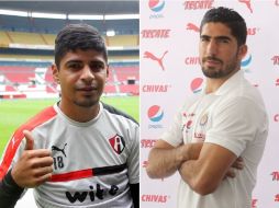 Luis 'Macue' Robles, mediocampista del Atlas, y Jair Pereira, defensa de Chivas. EL INFORMADOR / M. Vargas