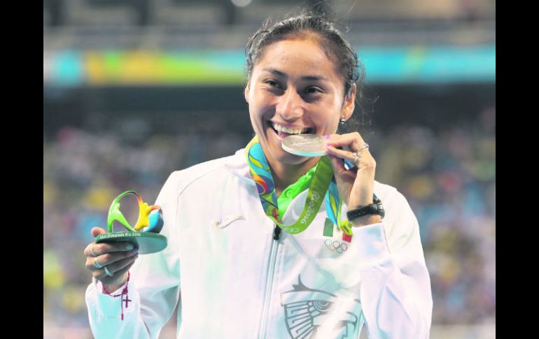 Guerrera. Cuando nadie lo esperaba, la marchista María Guadalupe González sorprendió y consiguió la medalla de plata para México. NTX /