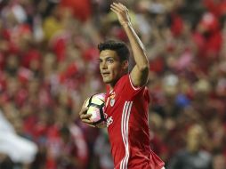 Jiménez salió de la banca para marcar el tanto para con el que Benfica y logró rescatar el empate frente al Vitória Setúbal. EFE / ARCHIVO