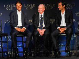 Con un total de 31 títulos majors entre ambos, el suizo (d) y el español (i) se comprometieron para el evento inaugural. AFP / A. Goodlett