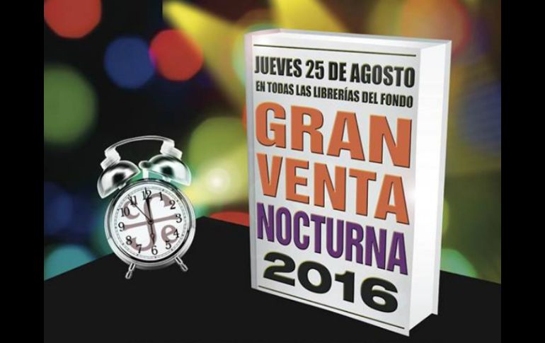 Durante la venta nocturna estarán autores presentes como  Luis Vicente de Aguinaga (FCE), Diego Petersen (Planeta) entre otros. TWITTER / @FCEMexico