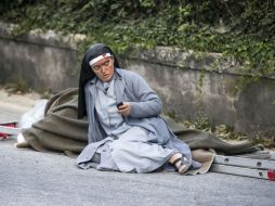 Lleshi estaba durmiendo en el convento Don Minozzi junto a la Iglesia del Santísimo Crucifijo en Amatrice cuando ocurrió el terremoto. AP / Massimo Percossi/ANSA