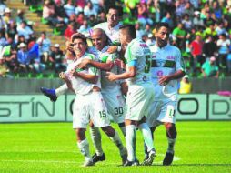 Cuatro festejos. Los jugadores de Zacatepec tuvieron fiesta en su estadio. ESPECIAL / Ascenso MX