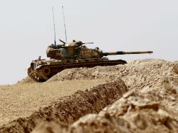 Turquía declaró la ribera oeste del río Éufrates como su 'línea roja' para la presencia de milicias kurdas en la zona. EFE / S. Suna