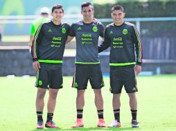 Primerizos. Ángel Zaldívar, Ángel Sepúlveda y Martín Barragán acudieron a su primer convocatoria con el Tricolor mayor. MEXSPORT /