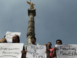 A través de redes sociales, piden que lleven cartulinas y pelucas naranjas al Ángel de la Independencia a las 11:00 horas. EFE / A. Cruz