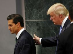 El Mandatario sostuvo un encuentro con el candidato republicano a la Presidencia de Estados Unidos. AP / D. Lopez-Mills