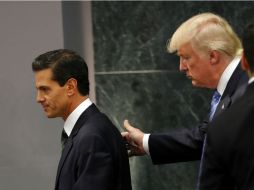 Peña Nieto recibió a Donald Trup en la residencia de Los Pinos. AP / D. López