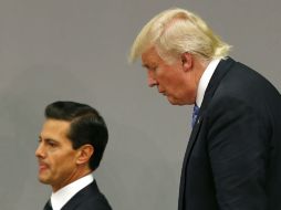 Tras su reunión con Peña Nieto, Donald Trump afirmó sentir profundo respeto por el Mandatario y lo llamó amigo. AP / D. Lopez-Mills