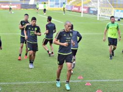 Con la presencia del Indio Cuscatleco en la tribuna, la Selección Mexicana de Futbol entrenó. MEXSPORT / I. Ortiz