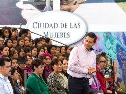Peña Nieto asistió a la inauguración de la segunda Ciudad de las Mujeres en Tepeji del Río, Hidalgo. NTX / Especial