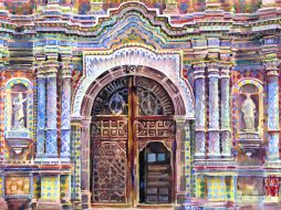 Templo de San Francisco Acatepec, el gran atractivo de la localidad y uno de los grandes tesoros de la arquitectura mexicana. EL INFORMADOR / J. Monroy