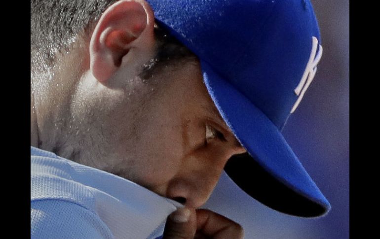 El taponero mexicano se fue de este partido con 23 disparos a la caja de bateo. AP / C. Riedel