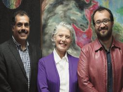 Autoridades. Paulo Mercado, Myriam Vachez y Diego Escobar (de izquierda a derecha), responsables de Proyecta. EL INFORMADOR / F. Atilano