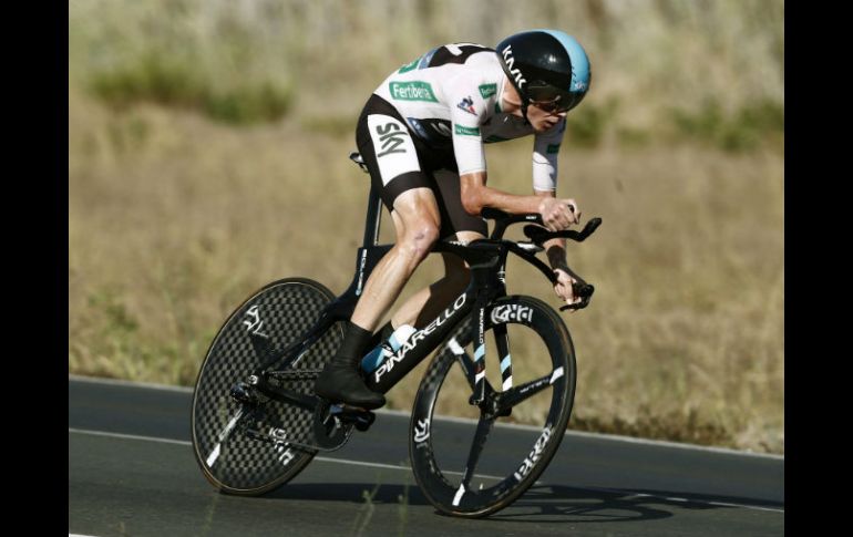 El británico Chris Froome (Sky) durante la decimonovena etapa de La Vuelta a España entre Javea y Calpe, de 37 kilómetros. EFE / J. Lizón