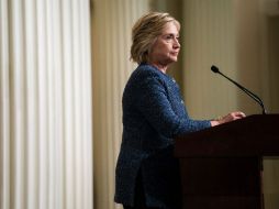 Sin embargo, la candidata demócrata afirma que sólo lamenta la mitad de su declaración. AFP / B. Smialowski