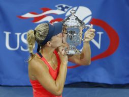Kerber celebra su triunfo en el US Open. EFE / C. Gunther