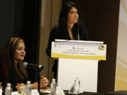 Previo a la toma de protesta, la presidenta del partido, Alejandra Barrales, reclamó que la directiva está conformada sólo por hombres. SUN / A. Salinas