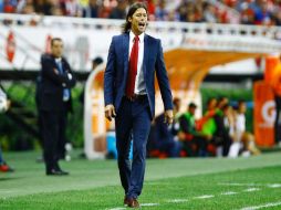 El timonel argentino felicitó al equipo y remarcó que hay aspectos que deben mejorarse. AFP / H. Guerrero