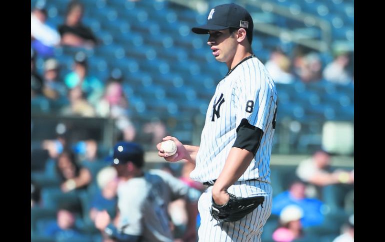 Luis Cessa. El abridor mexicano (4-1)  permitió ayer cinco imparables, tres jonrones y cuatro carreras. AP /