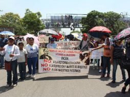 La CNTE cumple hoy 121 días de paro de labores en Chiapas, durante los cuales ha mantenido un plan de movilizaciones. SUN / ARCHIVO