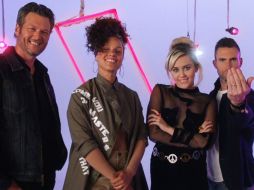 Miley Cyrus y Alicia Keys se suman como 'coaches' de la décima temporada de 'The Voice', junto a Adam Levine y Blake Shelton. TWITTER / @NBCTheVoice