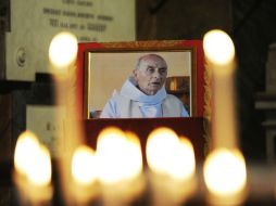 Imagen del sacerdote Pierre Jacques Hamel de 85 años que, a decir de Francisco, fue un hombre manso y de fraternidad. AFP / M. Zeppetella