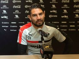 Flavio Santos habla sobre la situación del jugador cafetalero, antes del entrenamiento de este miércoles. TWITTER / @atlasfc