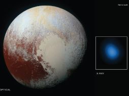 Indican que una transformación química, a través de la radiación solar, torna los polos de color rojo oscuro. TWITTER / @NASA