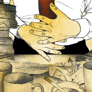 Desayunar café y cigarros 'perforó' su estómago