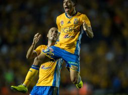 Javier Aquino cerró el triunfo de Tigres al minuto 81. MEXSPORT / J. Martínez