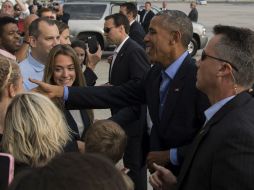Obama se dirigió a los aproximadamente 65 asistentes en una cena de recaudación de fondos en la casa en Gramercy Park. AFP / J. Watson