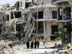 La violencia volvió a escalar cuando llegó el fin de semana y los convoys de la ONU no pudieron ingresar a ciudades asediadas. AFP / L. Beshara