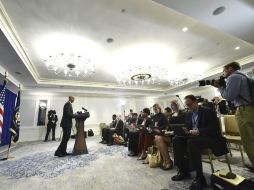 Aunque Obama no habló de posibles conexiones con terrorismo internacional, enfatiza que continuará la lucha contra el EI. EFE / A. Behar