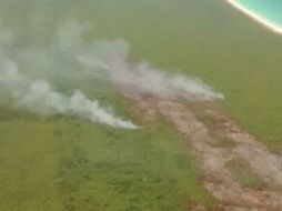 El incendio ha afectado 35 hectáreas de la isla en Quintana Roo. NTX / ARCHIVO