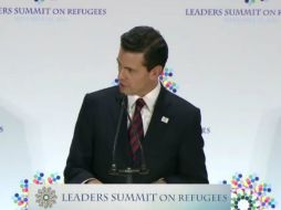 Peña Nieto durante su participación en la Cumbre de Líderes sobre Refugiados. TWITTER / @PresidenciaMX