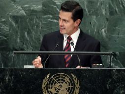 Peña Nieto aseguró que México refrenda su compromiso con los principios democráticos. EFE / J. Szenes